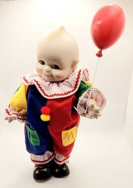 Danbury Mint Kewpie Bringing You Laughter Clown Doll 1997 Jesco 12” Box Balloon